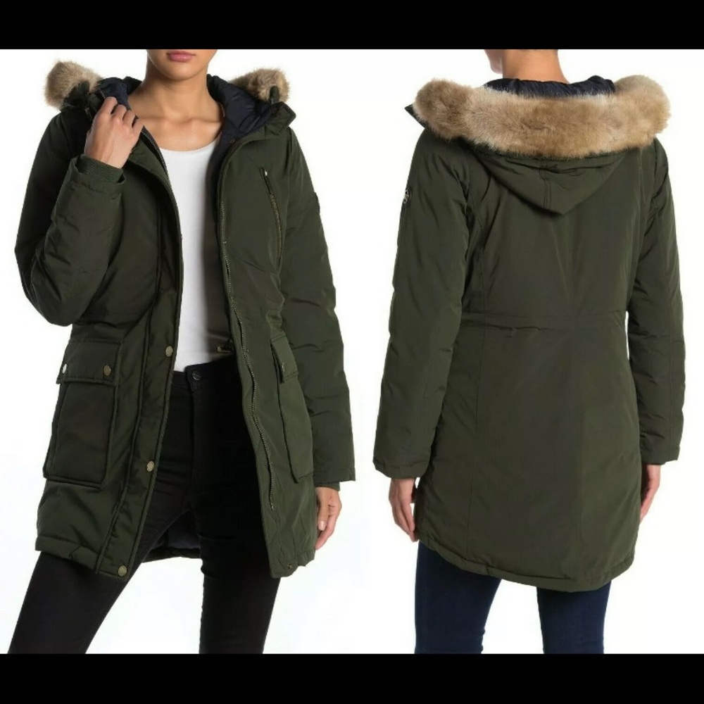 MICHAEL KORS Missy Hooded Down Puffer Coat Jacket